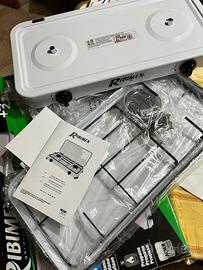 RIBIMEX - PRF350 - Fornello a gas inox 2 fuochi
