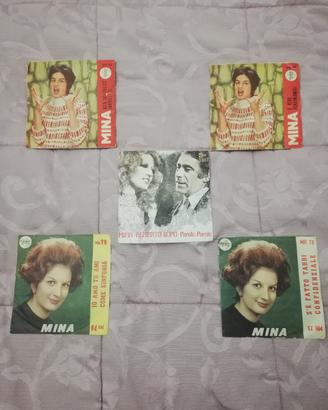 Collezione Mina 5 Dischi vinile 45 Giri 