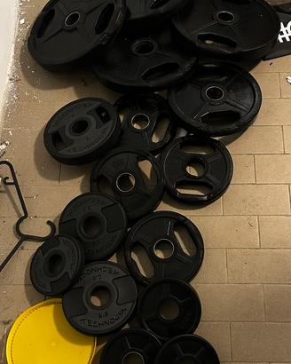Dischi pesi bilanciere palestra Technogym