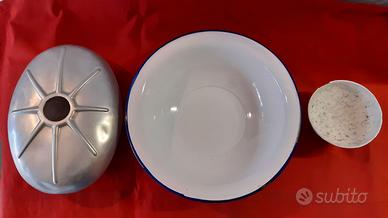 Catini e scaldaletto antichi anni '50 porta sapone