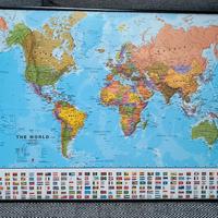 Cartina del mondo con cornice