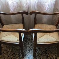 Coppia di poltroncine in legno stile Luigi XV