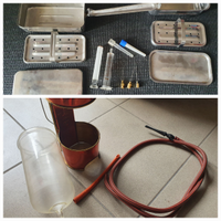 Vintage 2 Bollitori, set siringa in vetro+Clistere