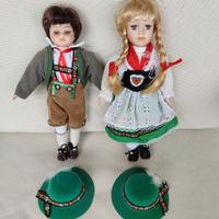 Due bambole vintage tradizionali tedesche