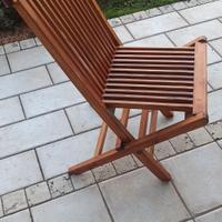Sedie pieghevoli in legno da giardino