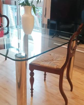 Tavolo di design in cristallo Marco Zanuso