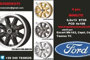 4 cerchi MINILITE 5,5X13 PCD 4X108 FORD