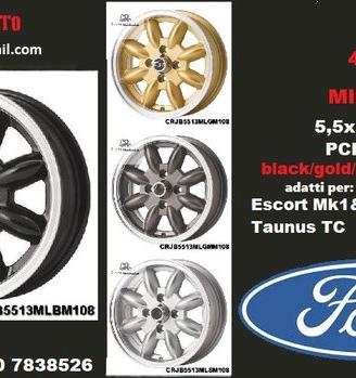 4 cerchi MINILITE 5,5X13 PCD 4X108 FORD