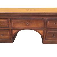 Scrivania secrétaire Luigi XVI intarsiata noce