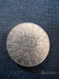 Austria 50 Schilling Argento 1974