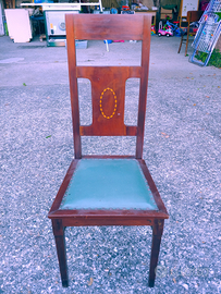 Sedie retrò con intarsio