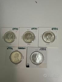 Repubblica italiana lire 500 argento fior di conio