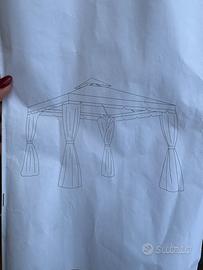Gazebo 3x4 m nuovo ancora imballato