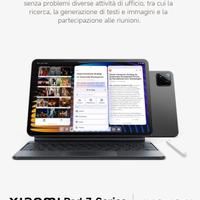 tablet Xiaomi pad 7 con cover tastiera