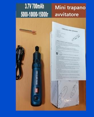 Mini trapano avvitatore regolabile  a ricarica USB