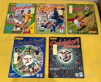 Lotto 5 album figurine calciatori panini