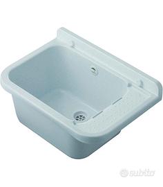 Lavandino - Pilozzo a Muro in Resina Bianco