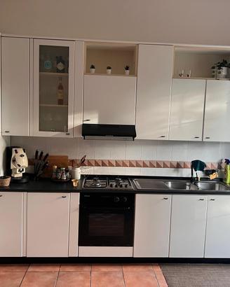 Cucina lineare con elettrodomestici