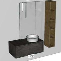 Mobile bagno cm. 170 con doppio specchio lungo