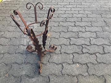 Porta vasi giardino vintage ferro battuto