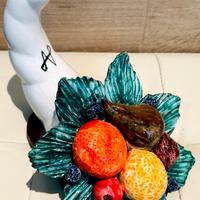 Cornucopia in ceramica bianca – Artigianale