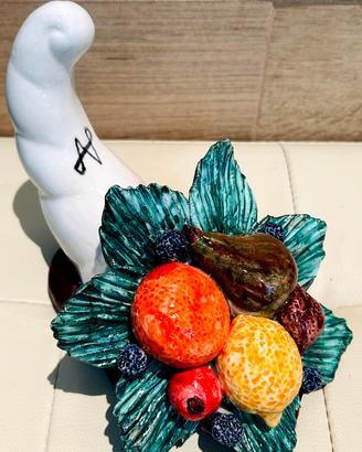Cornucopia in ceramica bianca – Artigianale