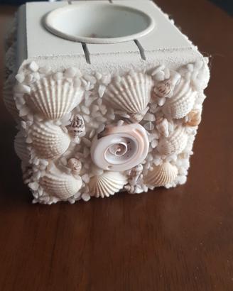 Lumino di conchiglie portacandela