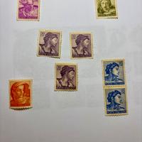 N.ro 8 francobolli della serie michelangiolesca