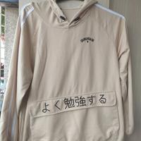 felpa manga beige