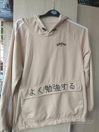 felpa manga beige