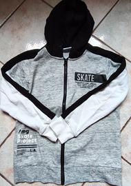 felpa garzata bambino con zip 10 anni