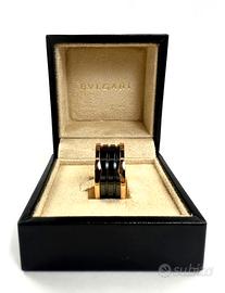 Anello Bulgari B.zero1 4 fasce oro rosa e ceramica