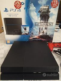 Console PS4 da 1 TB con joystick e 3 giochi.