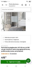 Porta doccia pieghevole