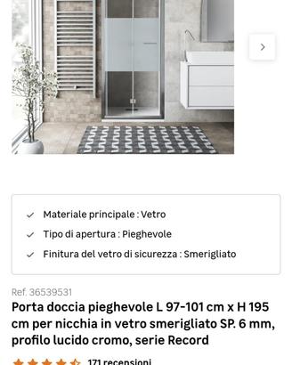 Porta doccia pieghevole