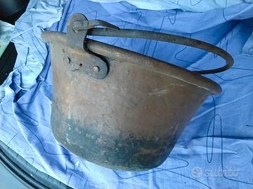 PAIOLO PENTOLONE RAME PRIMI 900 CM. 40