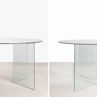 tavolo di design tondo in vetro temperato 137cm