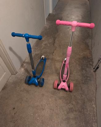 Due monopattini bambina bambino 