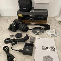 Nikon D3000 come nuova con accessori e scatola