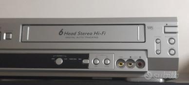 LETTORE VHS DVD DIVX CD MP3, 6 TESTINE HIFI STEREO