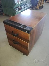 Cassettiera in Legno con ruote e 2 cassetti Misur
