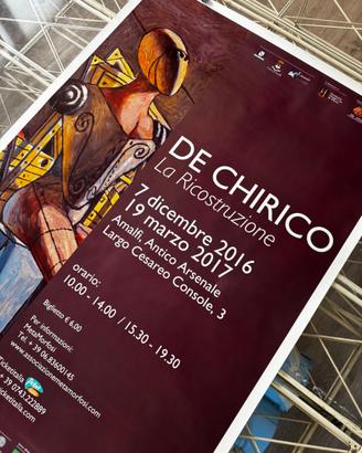 Manifesto mostra De Chirico Amalfi 2016 70x100