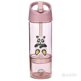 Carl Oscar Water Bottle 2in1 con Panda Rosa