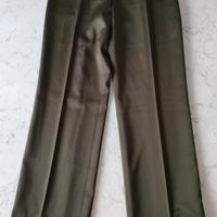 pantaloni donna verde/marrone lucidi 