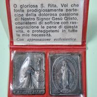 antico souvenir in argento S. Rita da Cascia
