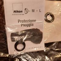 Copertura pioggia per teleobiettivi Nikon Canon