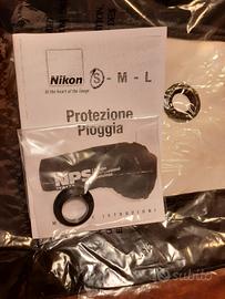 Copertura pioggia per teleobiettivi Nikon Canon