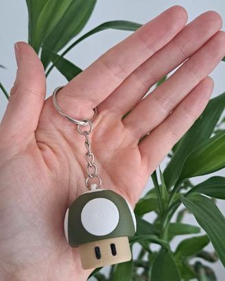 Fidget clicker funghetto con portachiavi