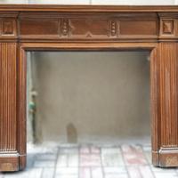 Antico camino in legno di castagno, '800