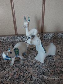 animali in ceramica